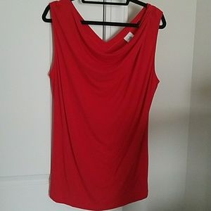 Cabi reversible tie neck top, new